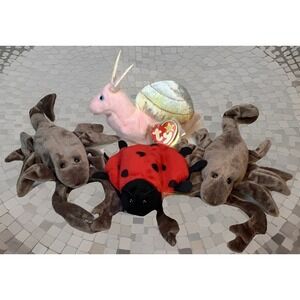 4‎ Ty Beanie Babies - Swirly - Stinger - Lucky - Stinger - NWT